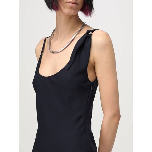 Courreges Knot Tech Crepe Dress in Navy FR 40 US 8 - Picture 4 of 4